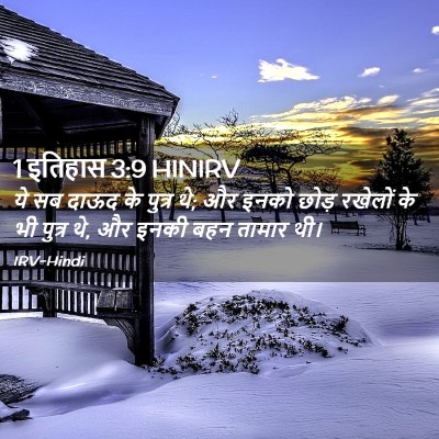 Picture 02 - 1 इतिहास 3:9 HINIRV - ये सब दाऊद के पुत्र - Bible Verse Picture