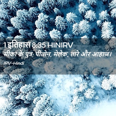 Picture 02 - 1 इतिहास 8:35 HINIRV - मीका के पुत्र: - Bible Verse Picture