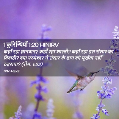 Picture 02 - 1 कुरिन्थियों 1:20 HINIRV - कहाँ रहा ज्ञानवान? - Bible Verse Picture