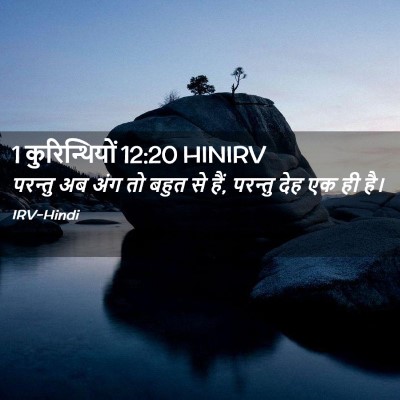 Picture 02 - 1 कुरिन्थियों 12:20 HINIRV - परन्तु अब अंग तो - Bible Verse Picture