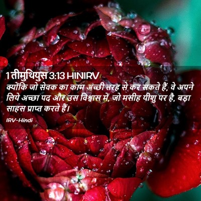 Picture 02 - 1 तीमुथियुस 3:13 HINIRV - क्योंकि जो सेवक का - Bible Verse Picture