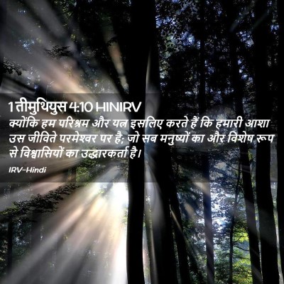 Picture 02 - 1 तीमुथियुस 4:10 HINIRV - क्योंकि हम - Bible Verse Picture