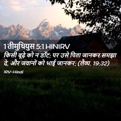 Picture 02 - 1 तीमुथियुस 5:1 HINIRV - किसी बूढ़े को न - Bible Verse Picture