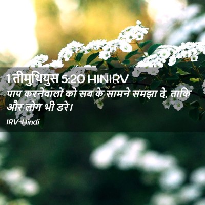 Picture 02 - 1 तीमुथियुस 5:20 HINIRV - पाप करनेवालों को - Bible Verse Picture
