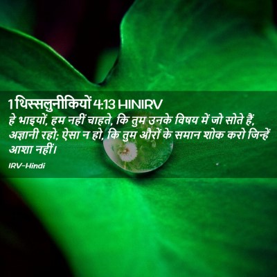 Picture 02 - 1 थिस्सलुनीकियों 4:13 HINIRV - हे भाइयों, हम नहीं - Bible Verse Picture