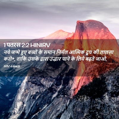 Picture 02 - 1 पतरस 2:2 HINIRV - नये जन्मे हुए - Bible Verse Picture