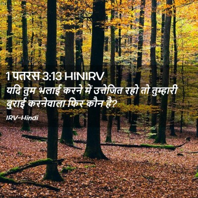 Picture 02 - 1 पतरस 3:13 HINIRV - यदि तुम भलाई करने - Bible Verse Picture
