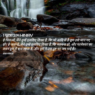 Picture 02 - 1 यूहन्ना 2:14 HINIRV - हे पिताओं, मैंने - Bible Verse Picture