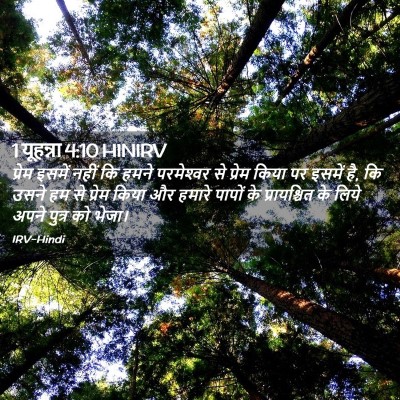 Picture 02 - 1 यूहन्ना 4:10 HINIRV - प्रेम इसमें नहीं - Bible Verse Picture