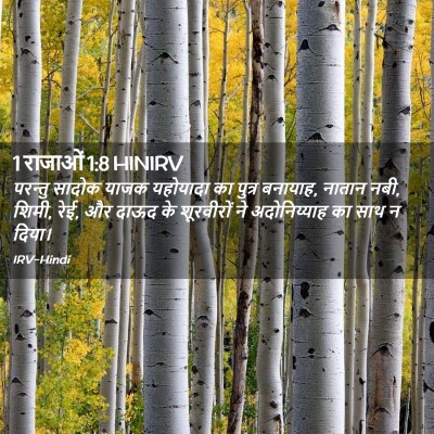 Picture 02 - 1 राजाओं 1:8 HINIRV - परन्तु सादोक याजक - Bible Verse Picture