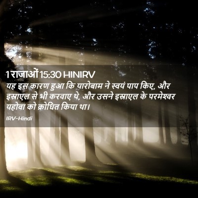 Picture 02 - 1 राजाओं 15:30 HINIRV - यह इस कारण हुआ कि - Bible Verse Picture