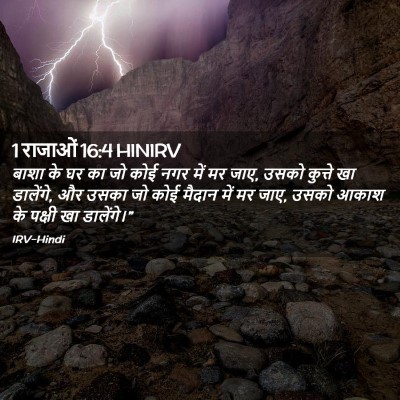 Picture 02 - 1 राजाओं 16:4 HINIRV - बाशा के घर का जो - Bible Verse Picture