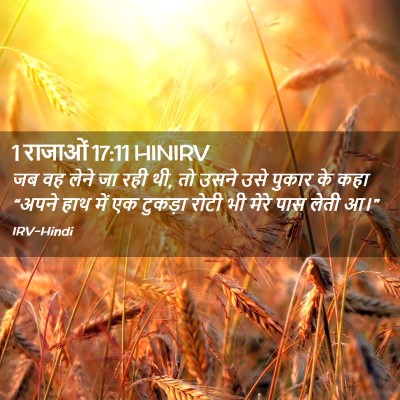 Picture 02 - 1 राजाओं 17:11 HINIRV - जब वह लेने जा रही - Bible Verse Picture