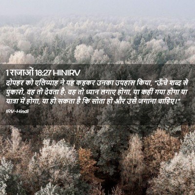 Picture 02 - 1 राजाओं 18:27 HINIRV - दोपहर को एलिय्याह - Bible Verse Picture