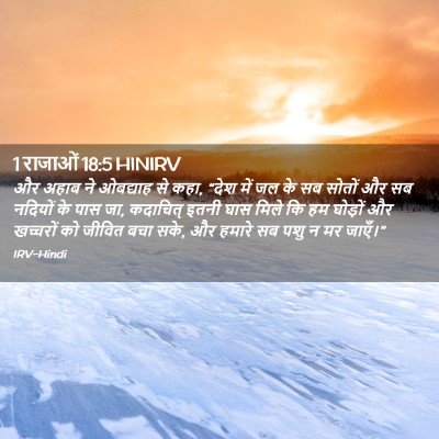 Picture 02 - 1 राजाओं 18:5 HINIRV - और अहाब ने ओबद्याह - Bible Verse Picture