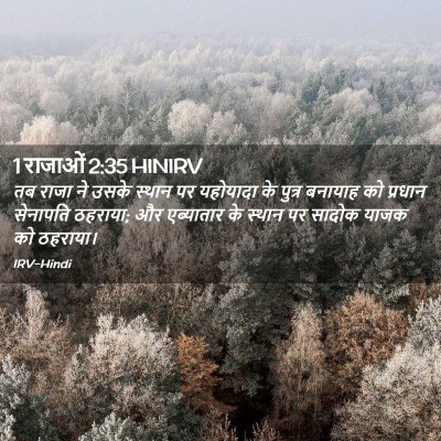 Picture 02 - 1 राजाओं 2:35 HINIRV - तब राजा ने उसके - Bible Verse Picture