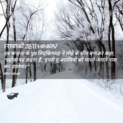Picture 02 - 1 राजाओं 22:11 HINIRV - तब कनाना के पुत्र - Bible Verse Picture