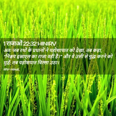 Picture 02 - 1 राजाओं 22:32 HINIRV - अतः जब रथों के - Bible Verse Picture