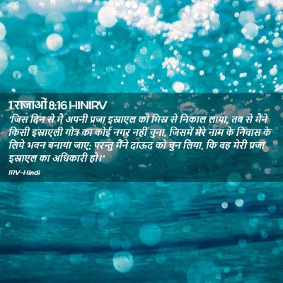 Picture 02 - 1 राजाओं 8:16 HINIRV - 'जिस दिन से मैं - Bible Verse Picture