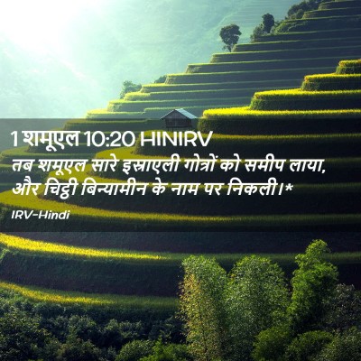 Picture 02 - 1 शमूएल 10:20 HINIRV - तब शमूएल सारे - Bible Verse Picture