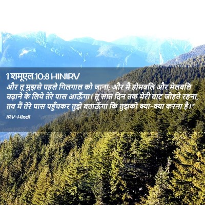 Picture 02 - 1 शमूएल 10:8 HINIRV - और तू मुझसे पहले - Bible Verse Picture
