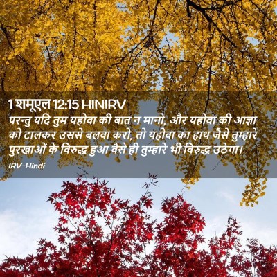 Picture 02 - 1 शमूएल 12:15 HINIRV - परन्तु यदि तुम - Bible Verse Picture