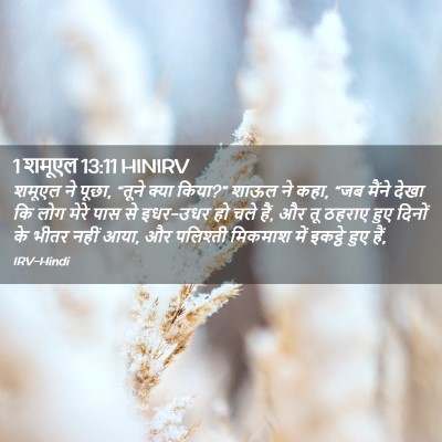 Picture 02 - 1 शमूएल 13:11 HINIRV - शमूएल ने पूछा, - Bible Verse Picture