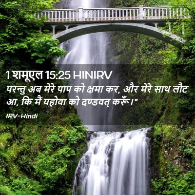 Picture 02 - 1 शमूएल 15:25 HINIRV - परन्तु अब मेरे पाप - Bible Verse Picture