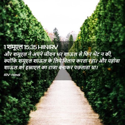 Picture 02 - 1 शमूएल 15:35 HINIRV - और शमूएल ने अपने - Bible Verse Picture