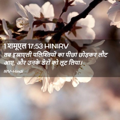 Picture 02 - 1 शमूएल 17:53 HINIRV - तब इस्राएली - Bible Verse Picture