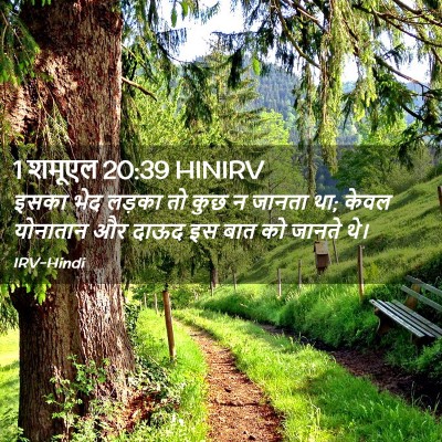 Picture 02 - 1 शमूएल 20:39 HINIRV - इसका भेद लड़का तो - Bible Verse Picture