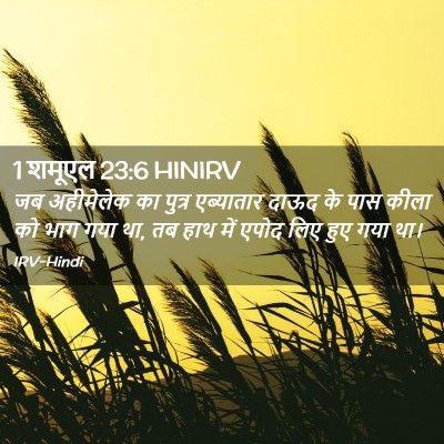 Picture 02 - 1 शमूएल 23:6 HINIRV - जब अहीमेलेक का - Bible Verse Picture