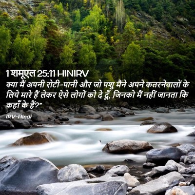 Picture 02 - 1 शमूएल 25:11 HINIRV - क्या मैं अपनी - Bible Verse Picture
