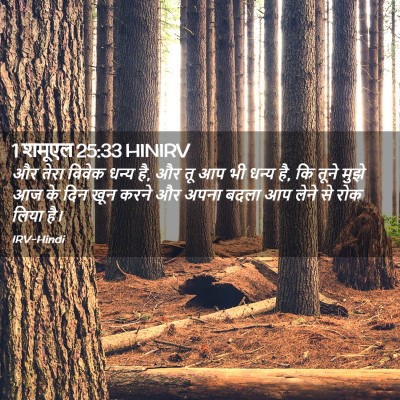 Picture 02 - 1 शमूएल 25:33 HINIRV - और तेरा विवेक धन्य - Bible Verse Picture