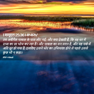Picture 02 - 1 शमूएल 25:36 HINIRV - तब अबीगैल नाबाल के - Bible Verse Picture