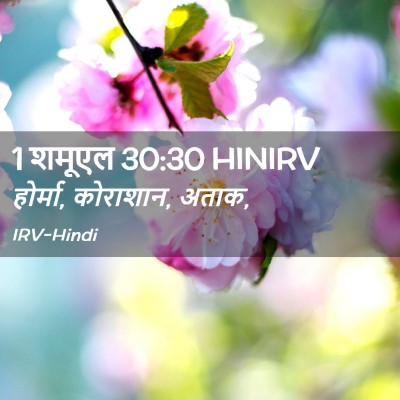 Picture 02 - 1 शमूएल 30:30 HINIRV - होर्मा, कोराशान, - Bible Verse Picture