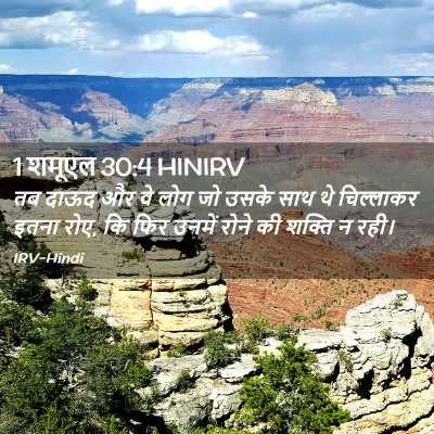 Picture 02 - 1 शमूएल 30:4 HINIRV - तब दाऊद और वे लोग - Bible Verse Picture