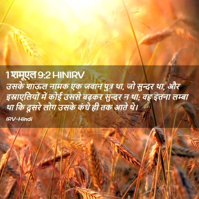 Picture 02 - 1 शमूएल 9:2 HINIRV - उसके शाऊल नामक एक - Bible Verse Picture