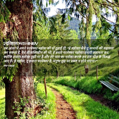 Picture 02 - 2 इतिहास 14:11 HINIRV - तब आसा ने अपने - Bible Verse Picture
