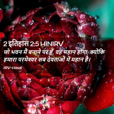 Picture 02 - 2 इतिहास 2:5 HINIRV - जो भवन मैं बनाने पर - Bible Verse Picture
