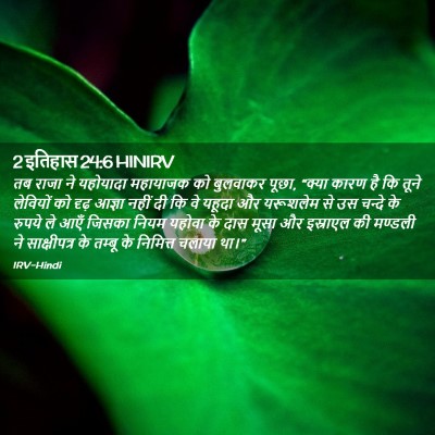 Picture 02 - 2 इतिहास 24:6 HINIRV - तब राजा ने यहोयादा - Bible Verse Picture