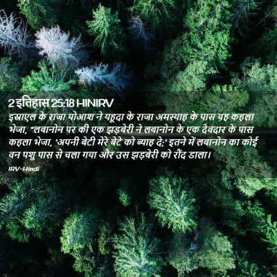 Picture 02 - 2 इतिहास 25:18 HINIRV - इस्राएल के राजा - Bible Verse Picture