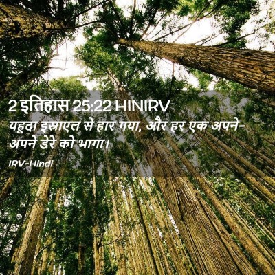 Picture 02 - 2 इतिहास 25:22 HINIRV - यहूदा इस्राएल से - Bible Verse Picture