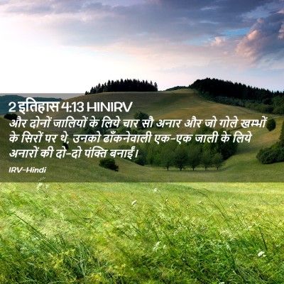 Picture 02 - 2 इतिहास 4:13 HINIRV - और दोनों जालियों - Bible Verse Picture