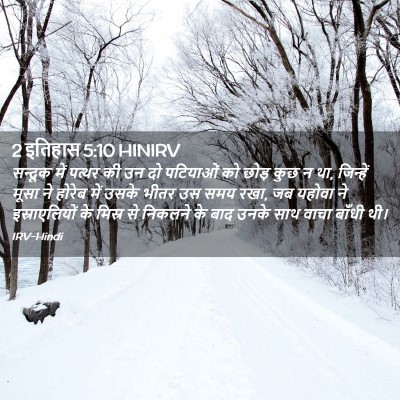 Picture 02 - 2 इतिहास 5:10 HINIRV - सन्दूक में पत्थर - Bible Verse Picture