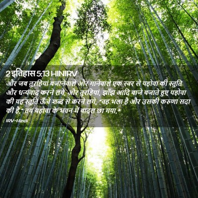 Picture 02 - 2 इतिहास 5:13 HINIRV - और जब तुरहियां - Bible Verse Picture