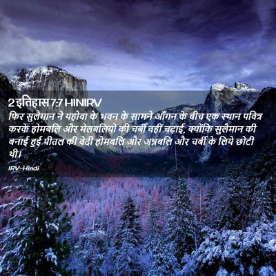 Picture 02 - 2 इतिहास 7:7 HINIRV - फिर सुलैमान ने - Bible Verse Picture