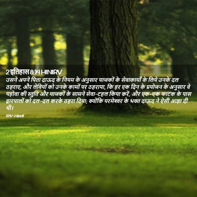 Picture 02 - 2 इतिहास 8:14 HINIRV - उसने अपने पिता - Bible Verse Picture