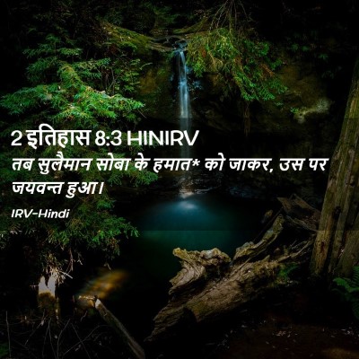 Picture 02 - 2 इतिहास 8:3 HINIRV - तब सुलैमान सोबा के - Bible Verse Picture