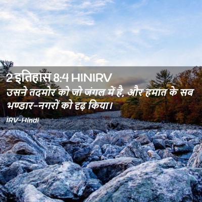 Picture 02 - 2 इतिहास 8:4 HINIRV - उसने तदमोर को जो - Bible Verse Picture